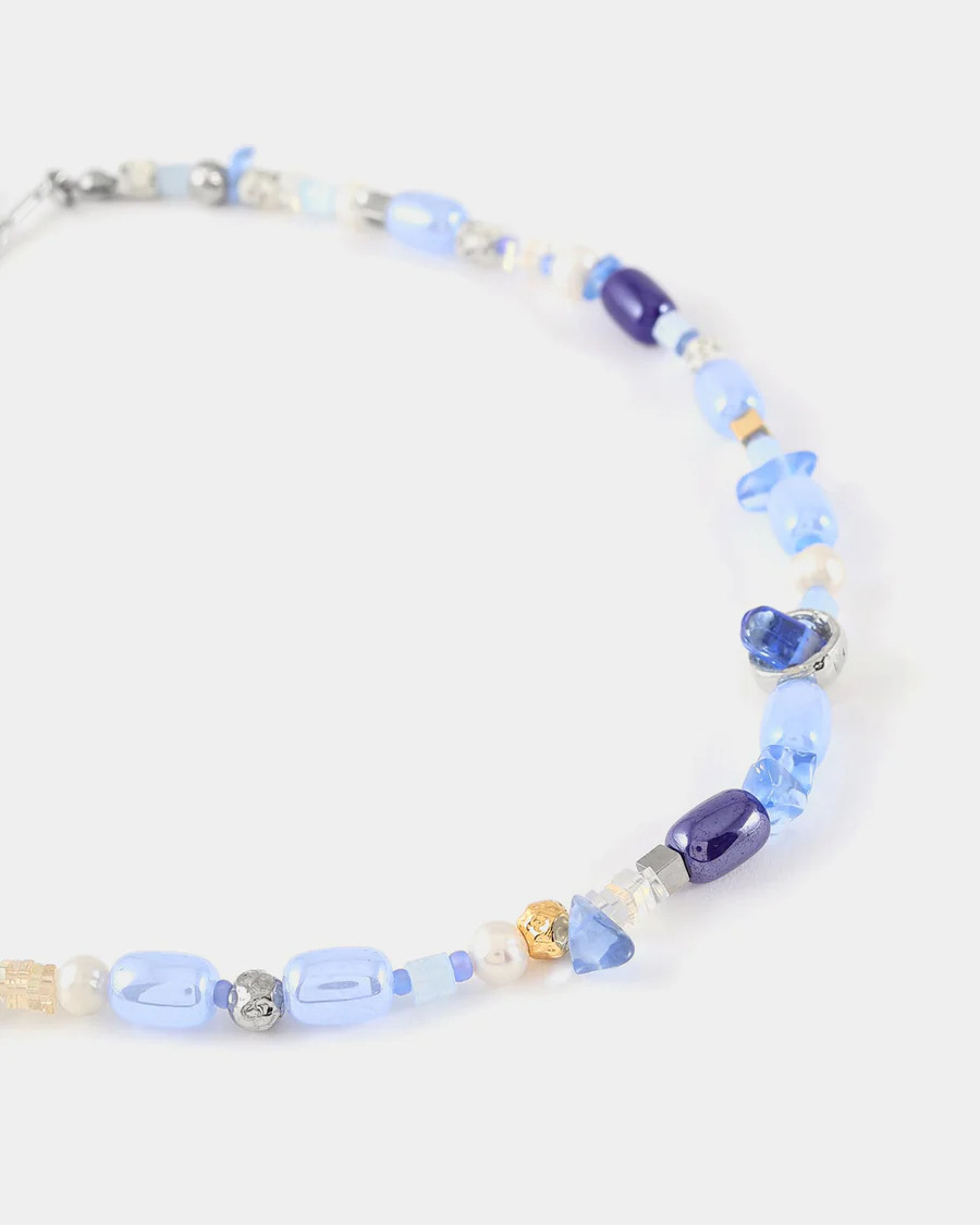 Anne-Marie Chagnon: Krio Two-Tone Gold & Blue Necklace Product Image 2 of 2