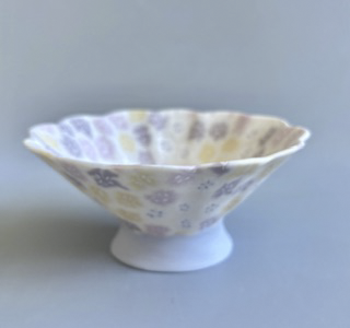 Eiko Maeda: Small Purple and Yellow Bowl Product Image 2 of 2