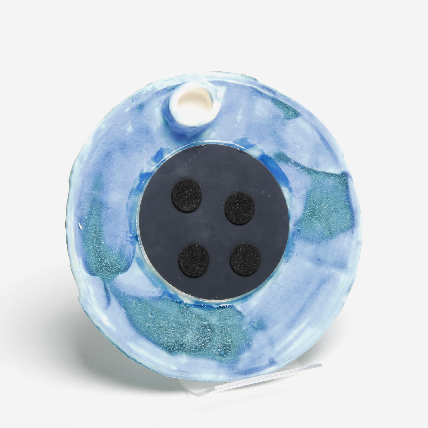 Karla Rivera: Blue Round Mirror Product Image 2 of 3