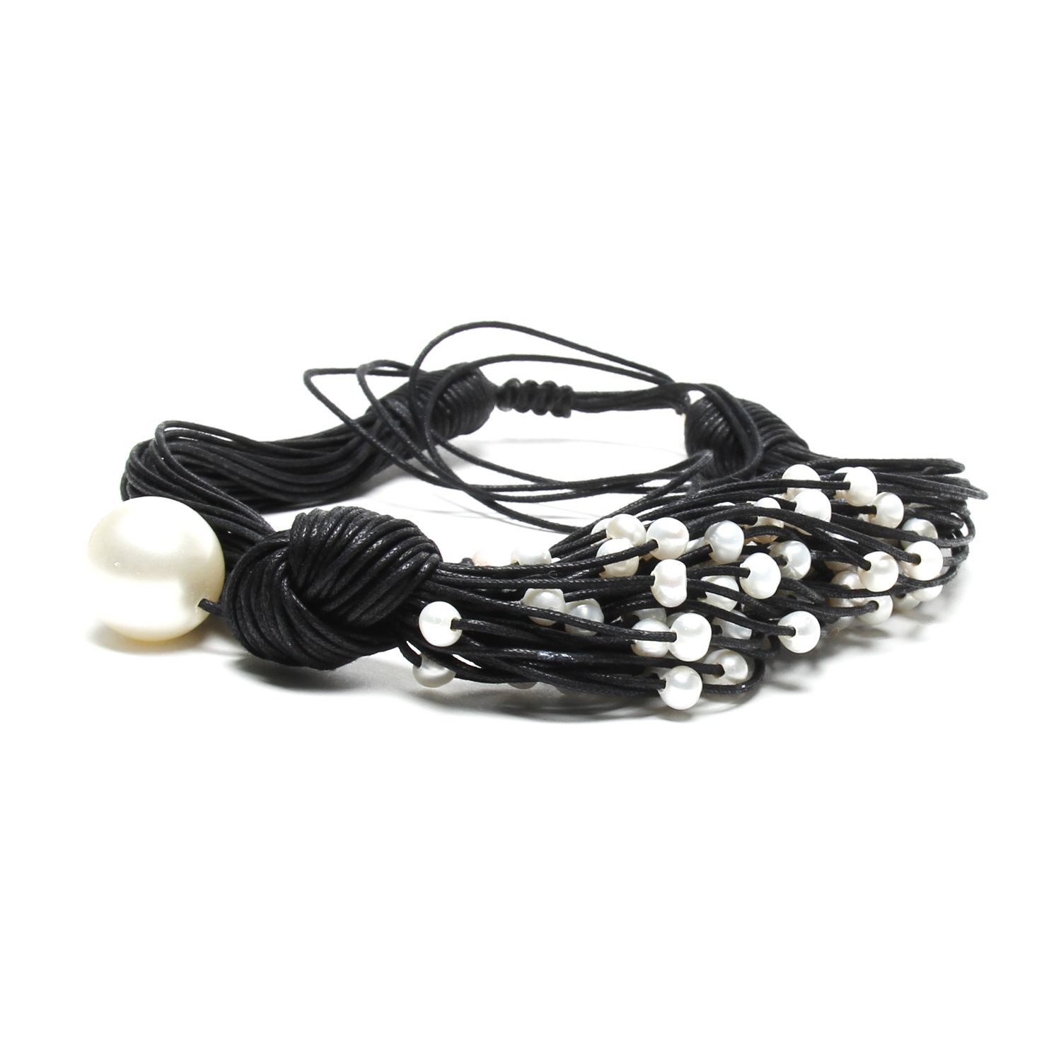 Oz & Ella Design: Pearl Scarf Necklace – Black Product Image 3 of 3