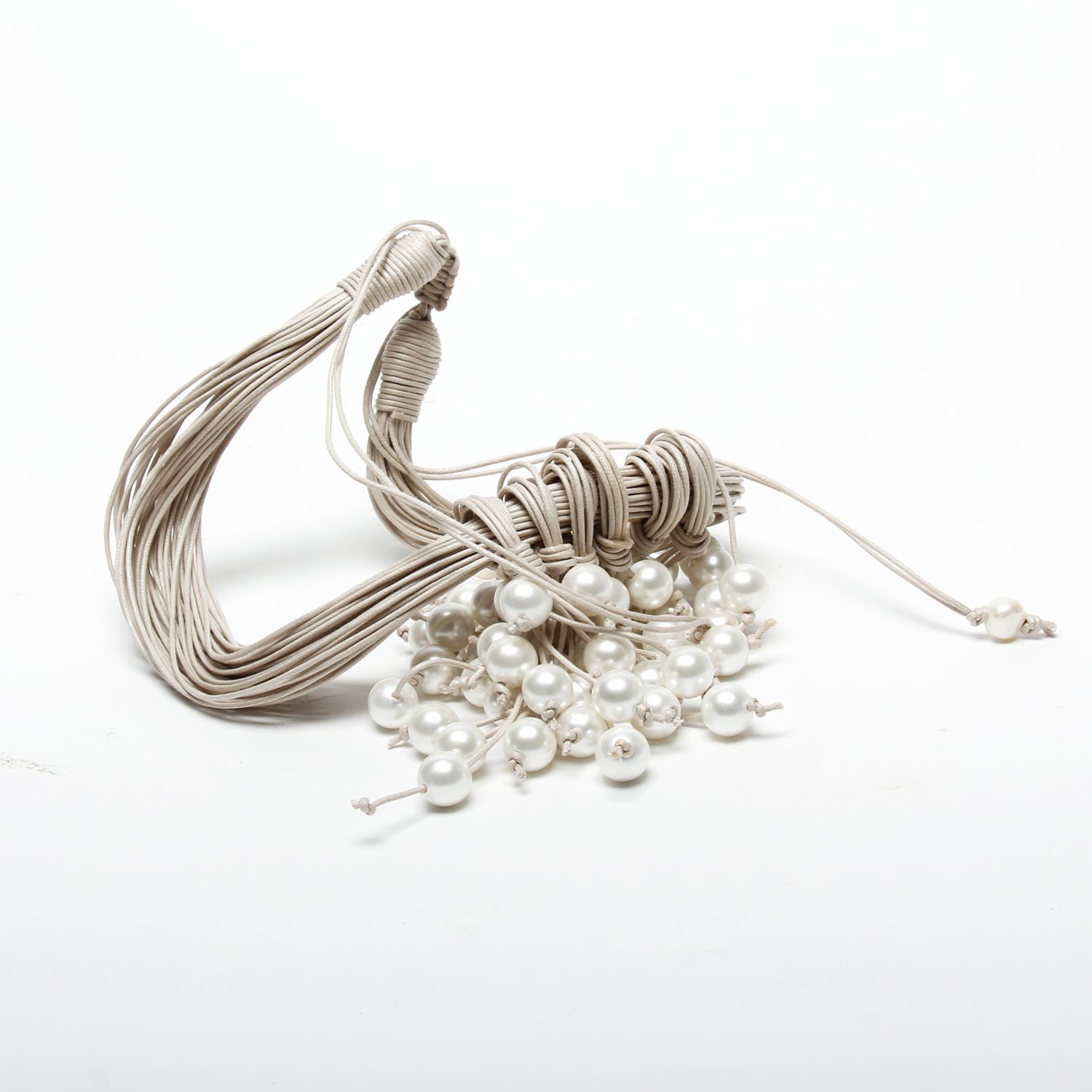Oz & Ella Design: Pearl Cascade Necklace – Neutral Product Image 4 of 4