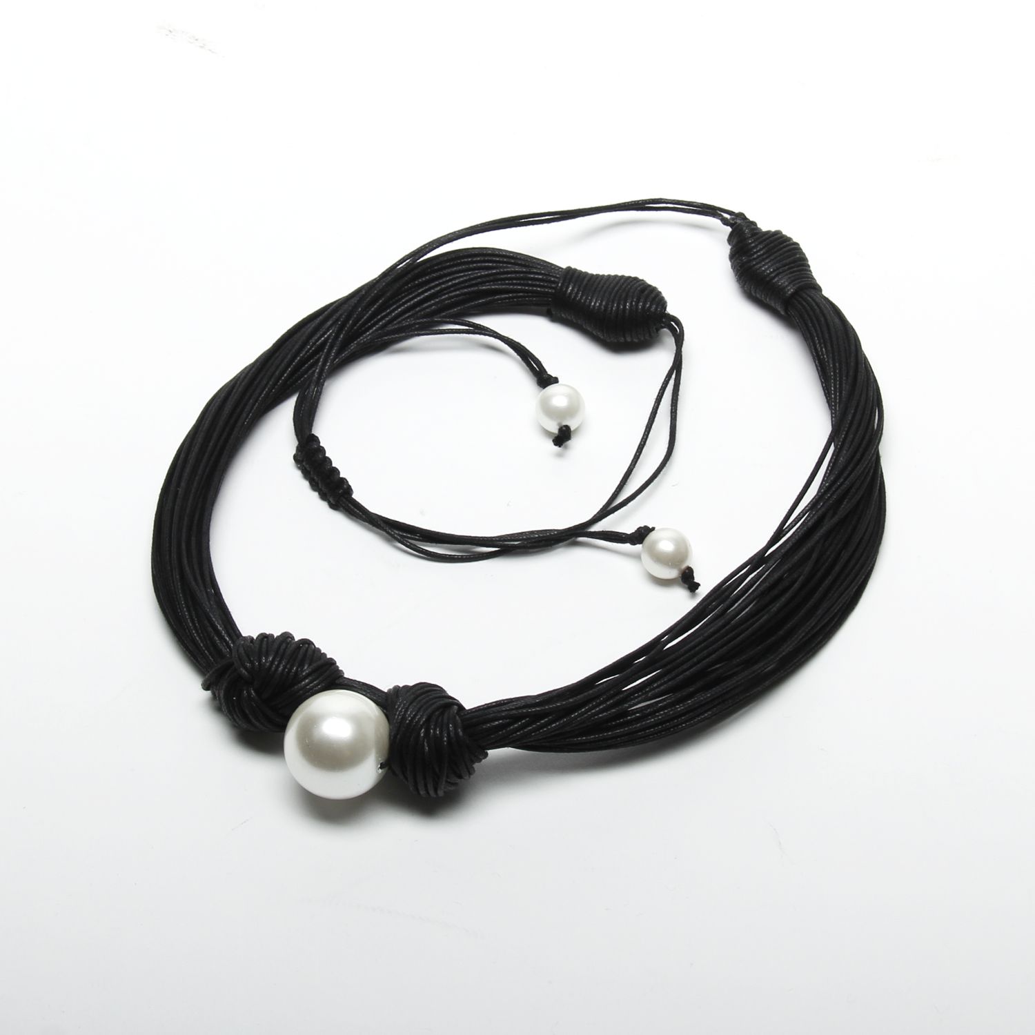Oz & Ella Design: Solo Pearl Necklace – Black Product Image 1 of 2