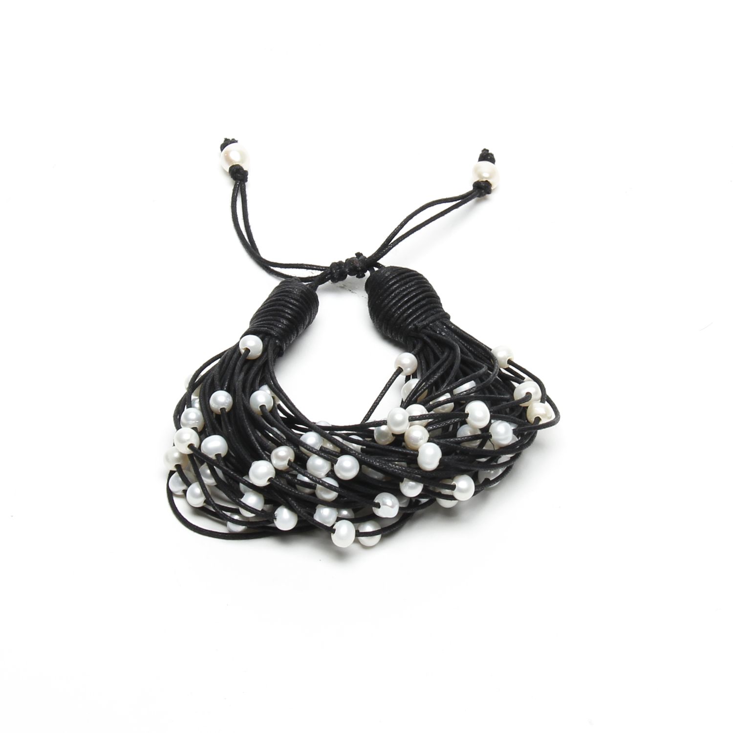 Oz & Ella Design: Pearl Bracelet – Black Product Image 1 of 5