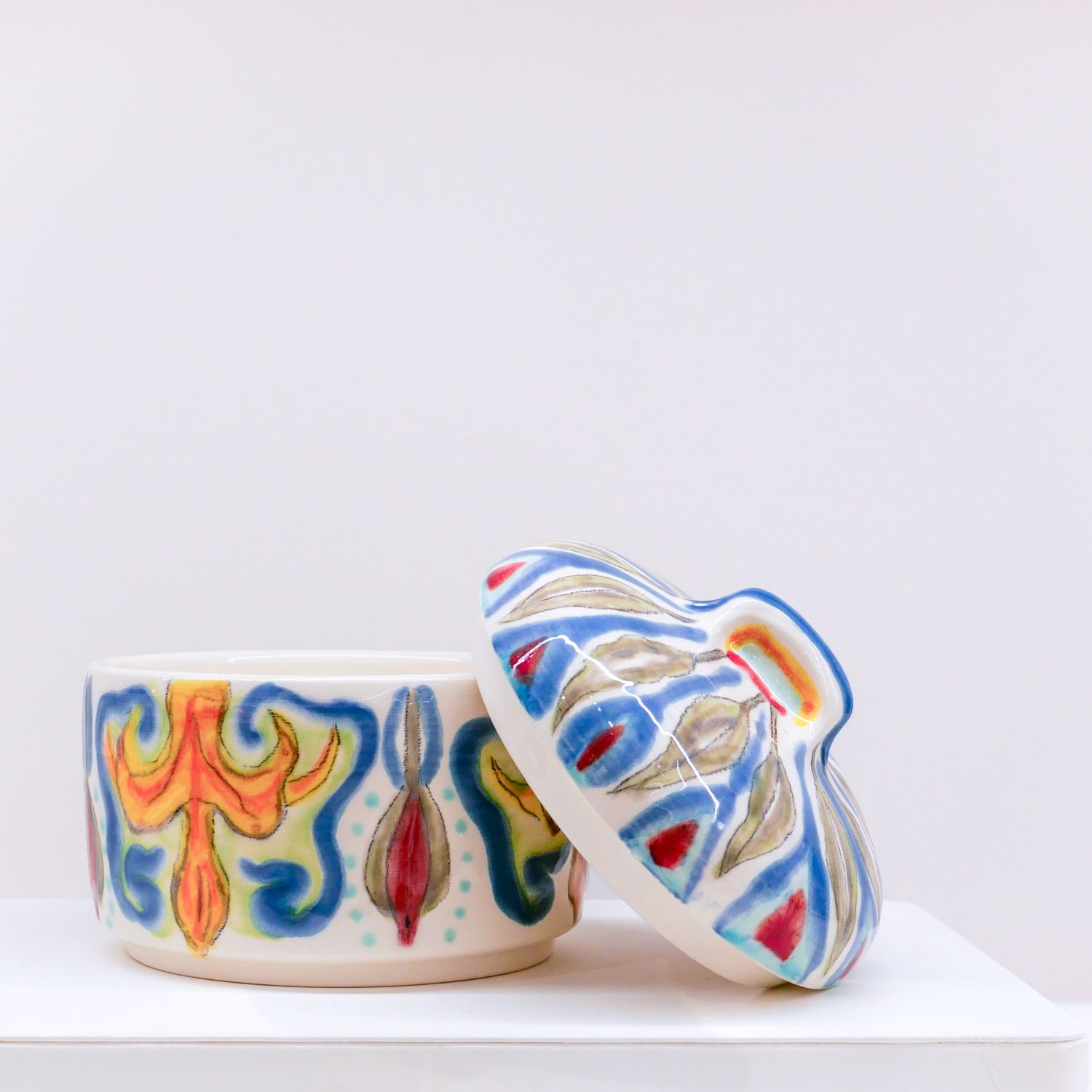 Karin Pavey: Cover Jar with Leaves Product Image 3 of 3
