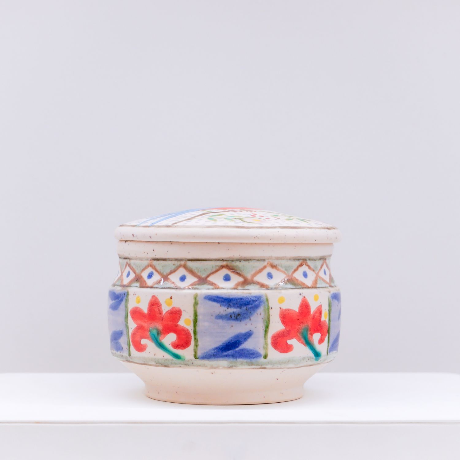 Karin Pavey: Cover Jar with Blue Bird Product Image 1 of 2