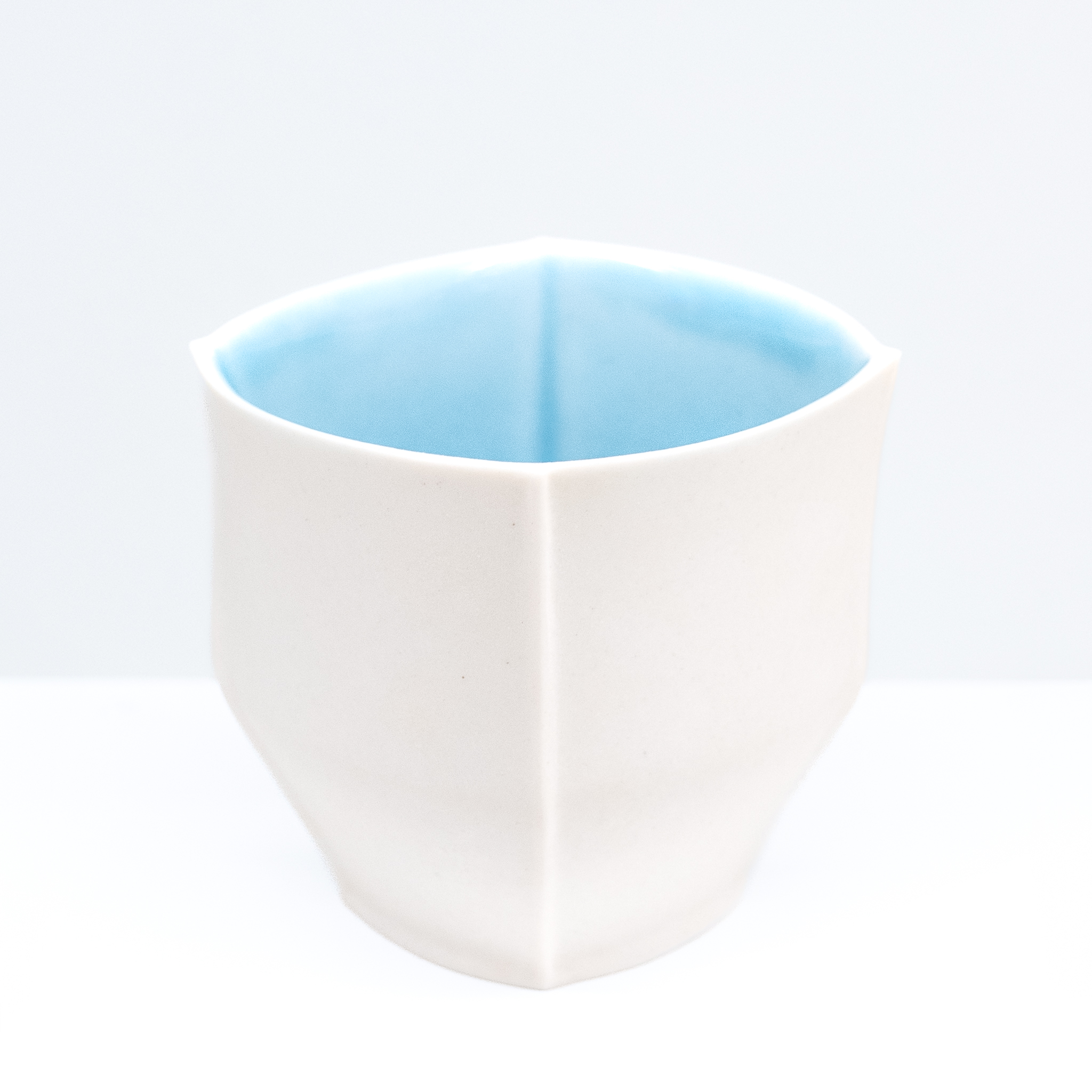 Nicolette Keaney: Small Porcelain Cup with Blue Interior Product Image 4 of 4