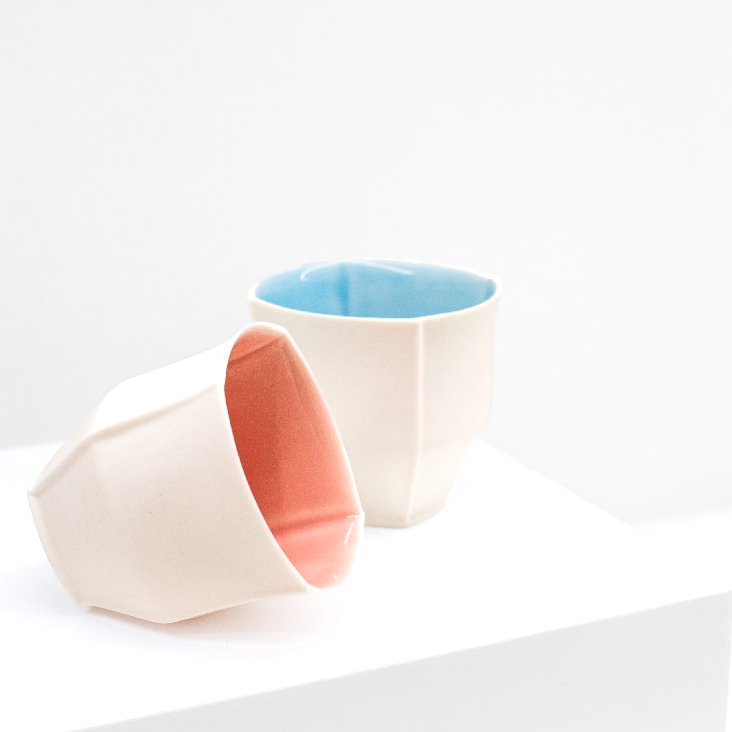 Nicolette Keaney: Small Porcelain Cup with Blue Interior Product Image 2 of 4