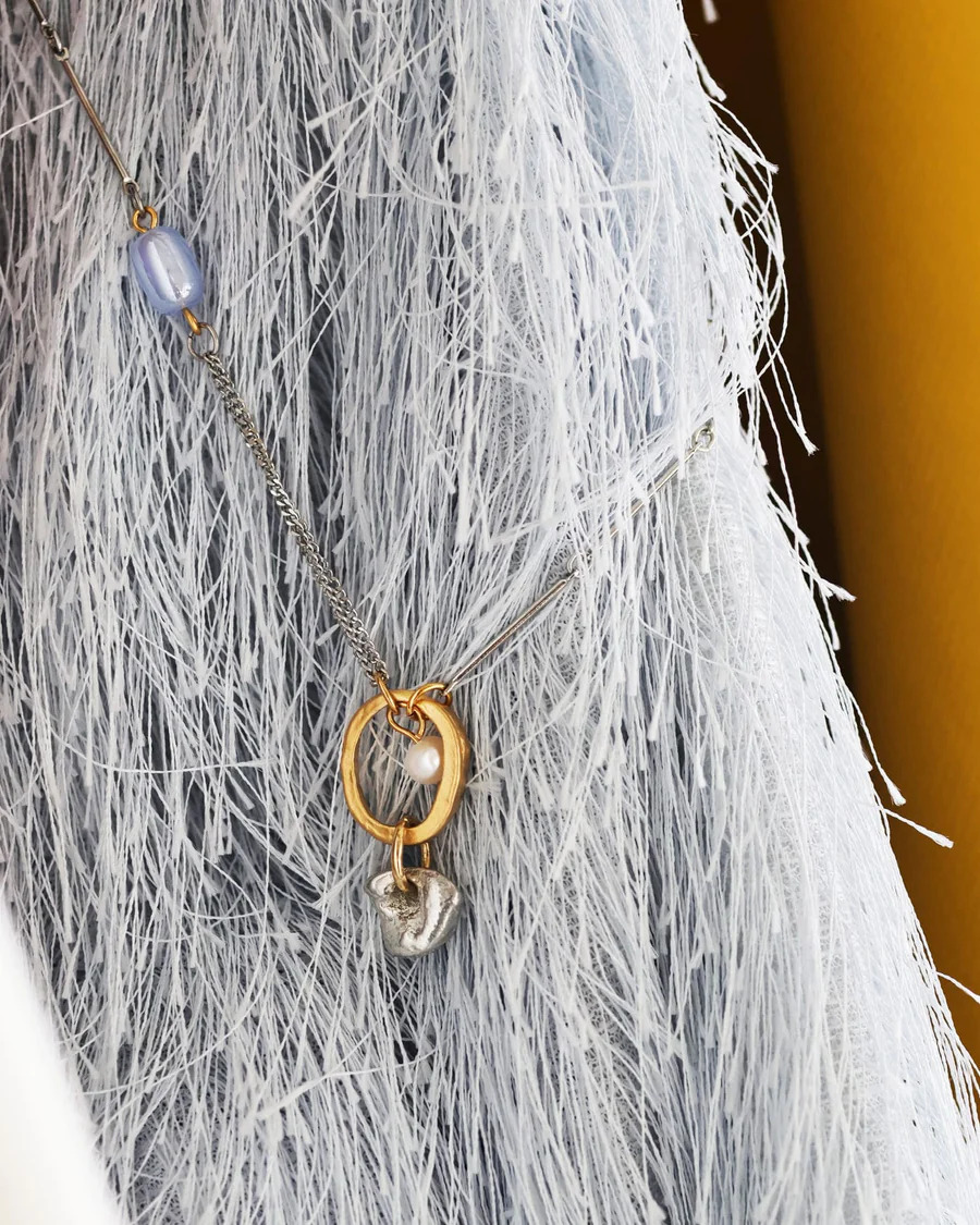 Anne-Marie Chagnon: Drosera Two-Tone Blue Necklace Product Image 2 of 3