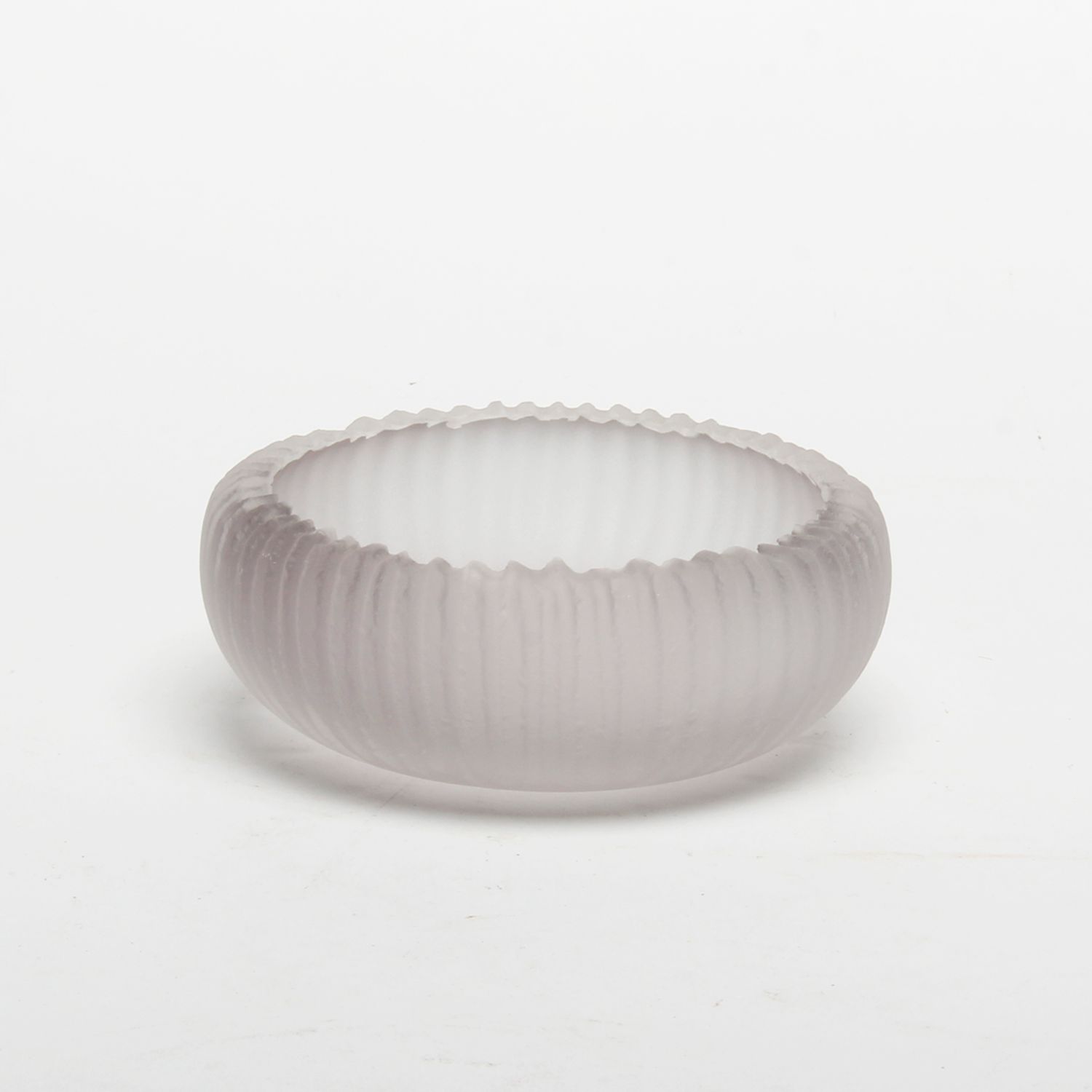 Courtney Downman: Grey Saw Carved Glass Dish Product Image 1 of 2