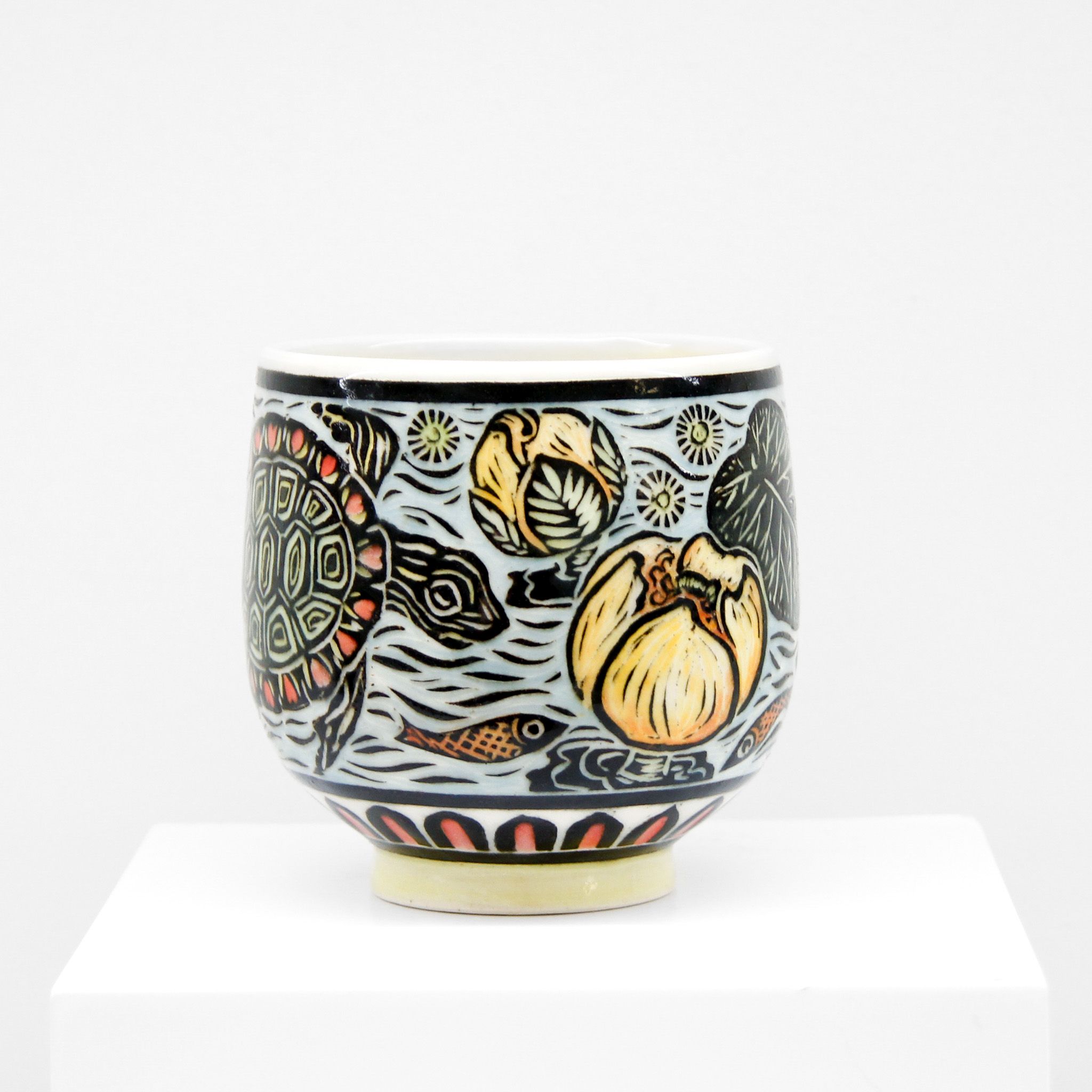 Jocelyn Jenkins: Yellow Interior Cup with Turtle Product Image 1 of 1