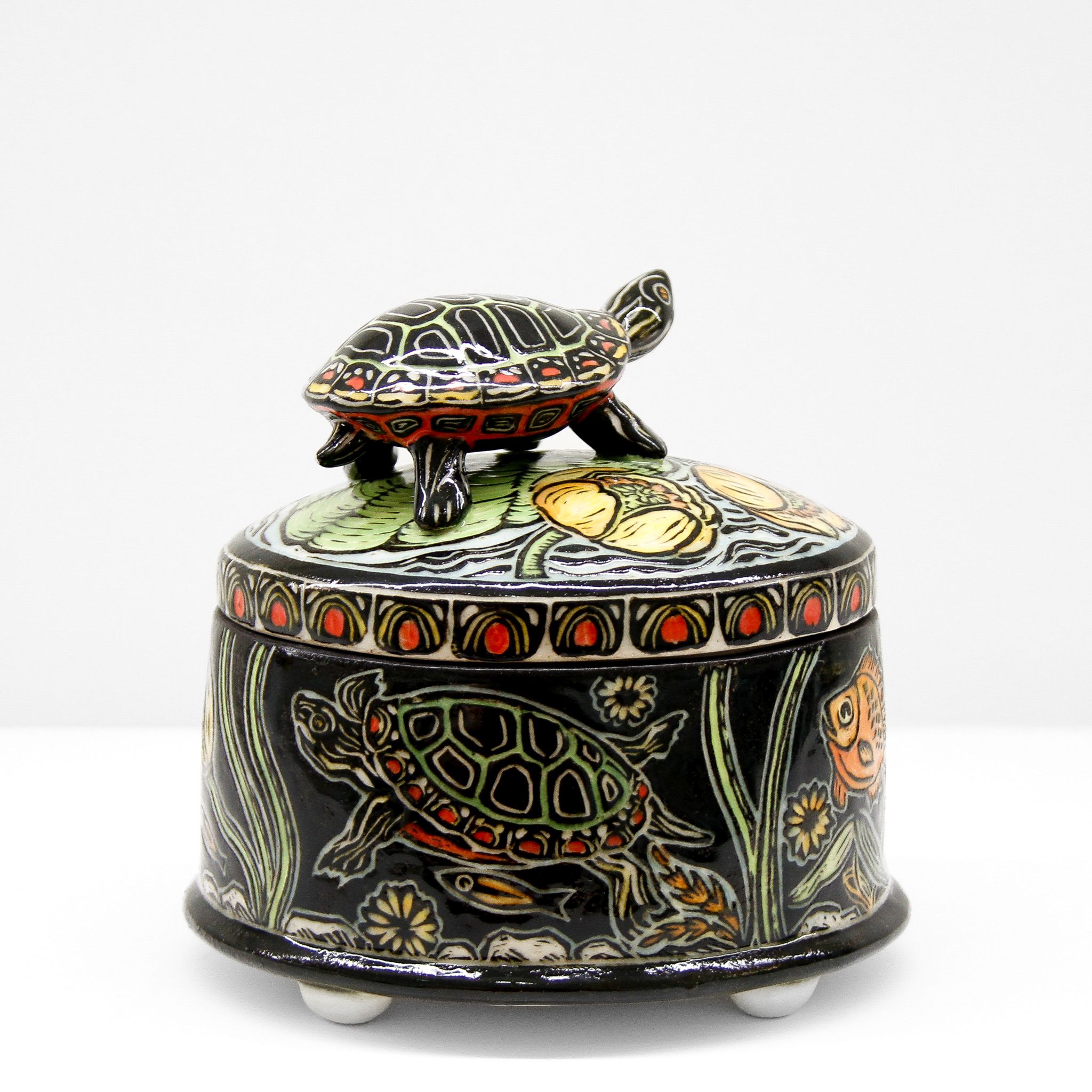 Jocelyn Jenkins: Small Turtle Lidded Jar Product Image 5 of 5