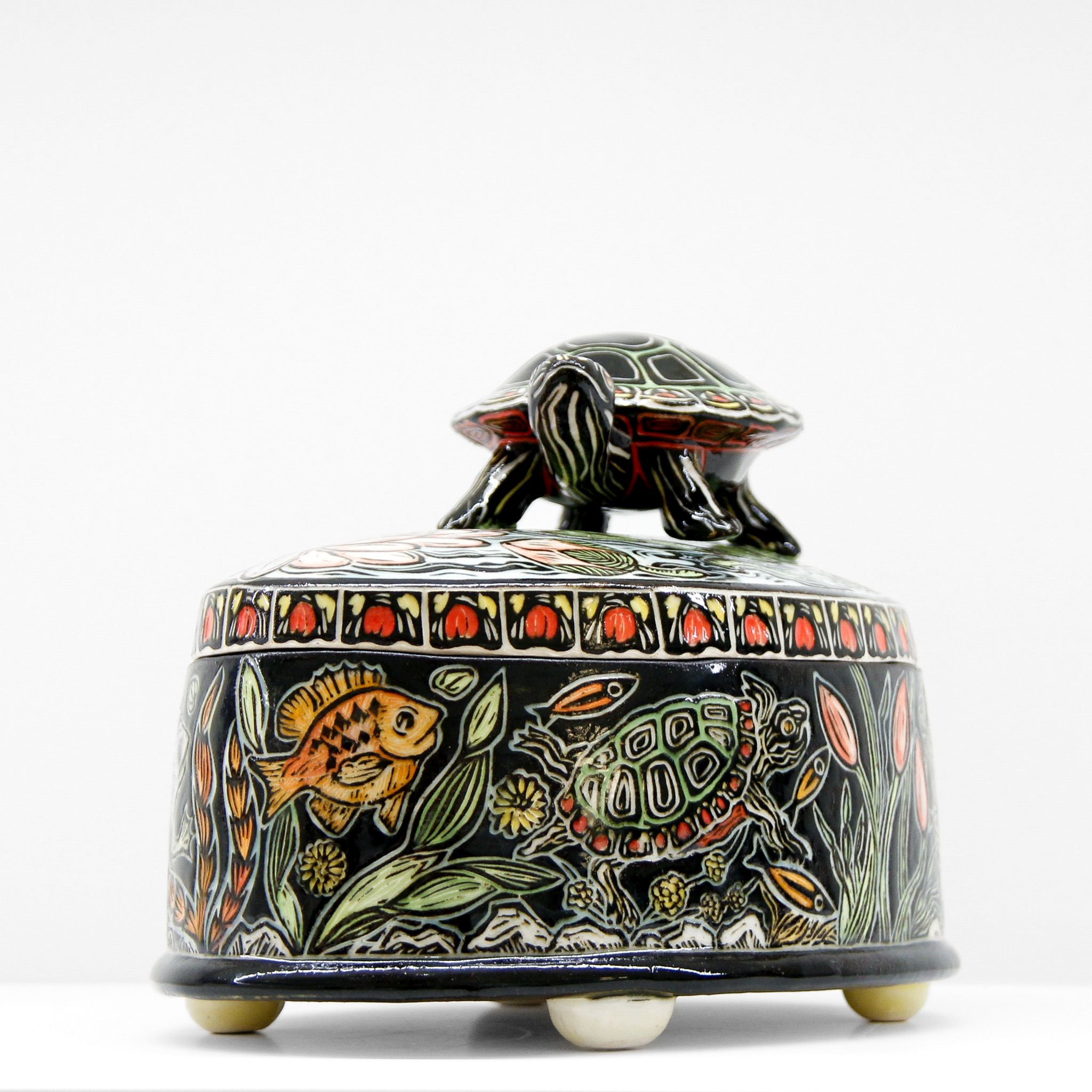 Jocelyn Jenkins: Large Turtle Lidded Jar Product Image 3 of 3