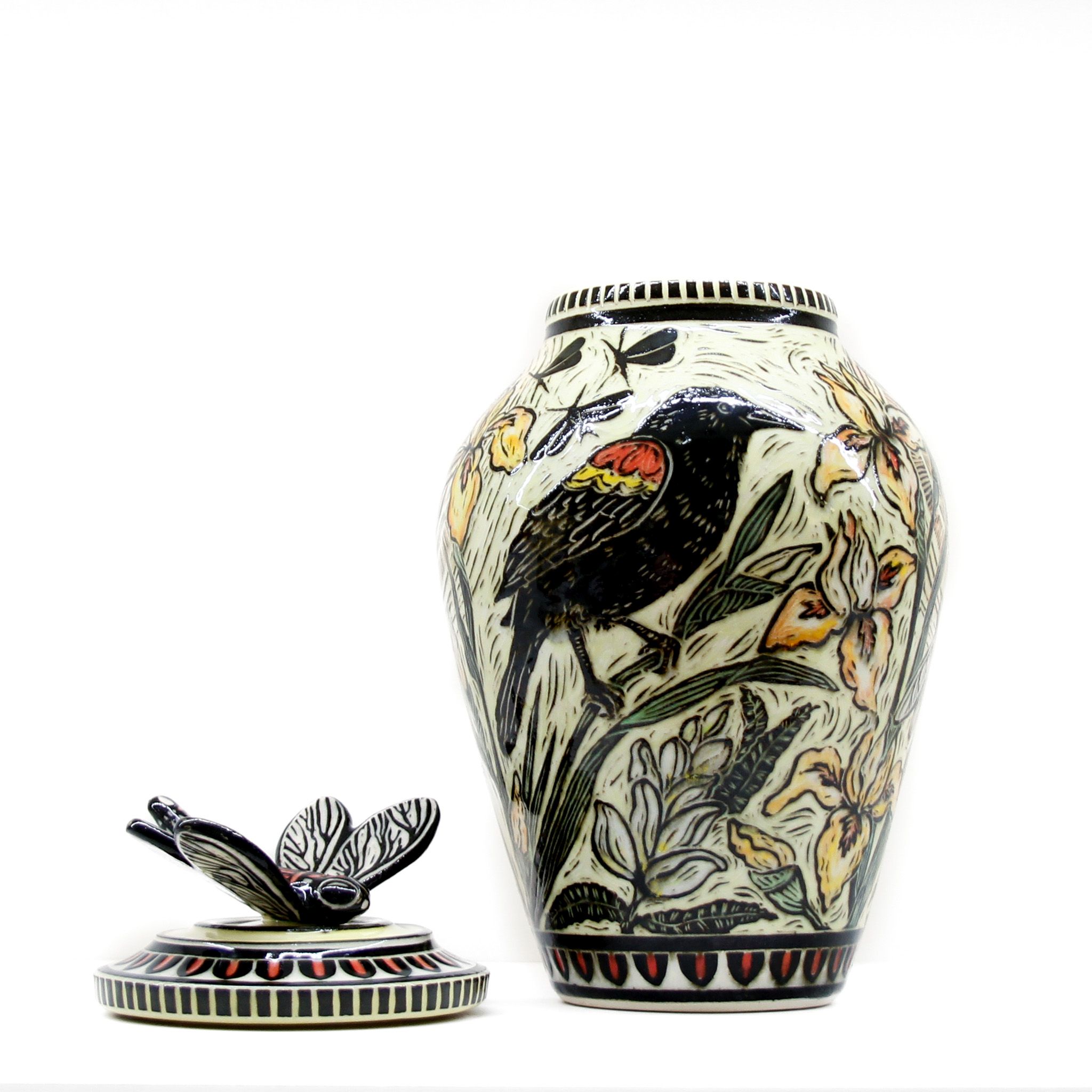 Jocelyn Jenkins: Dragonfly Lidded Jar Product Image 2 of 2