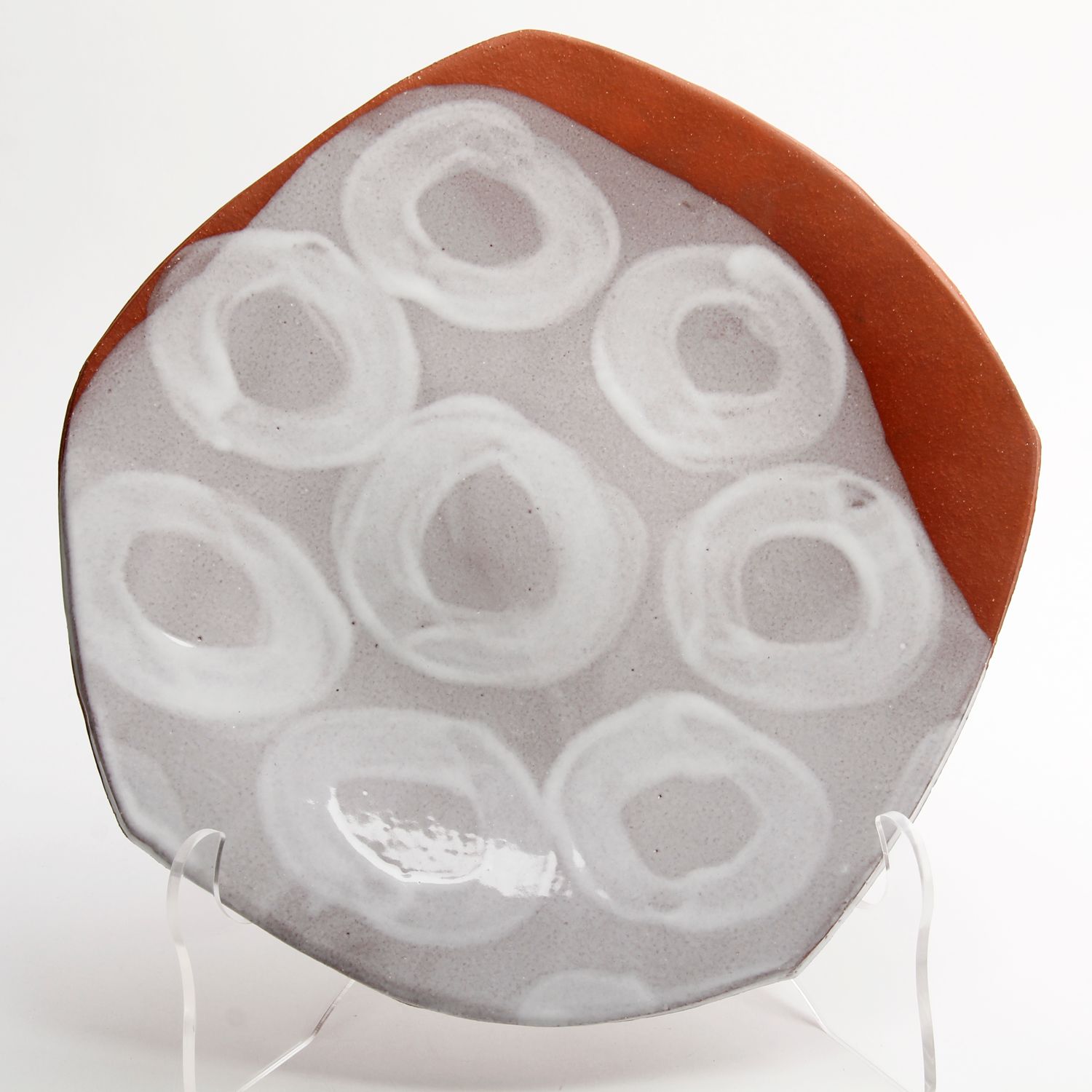 Mary McKenzie: Large White Circles Platter Product Image 1 of 2