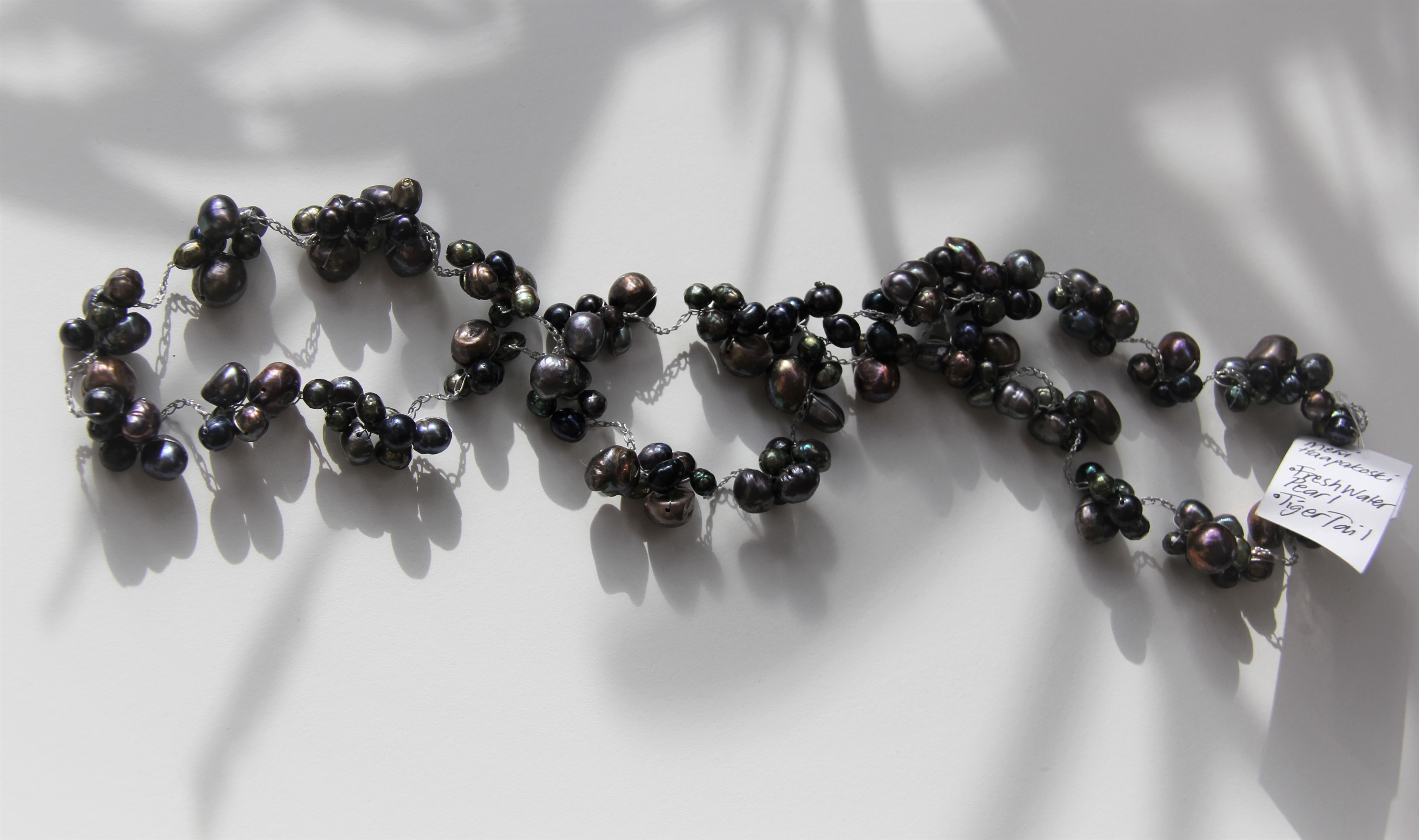 Mervi Haapakoski: Fresh Water Pearl Necklace in Multi Colour Black Product Image 1 of 4