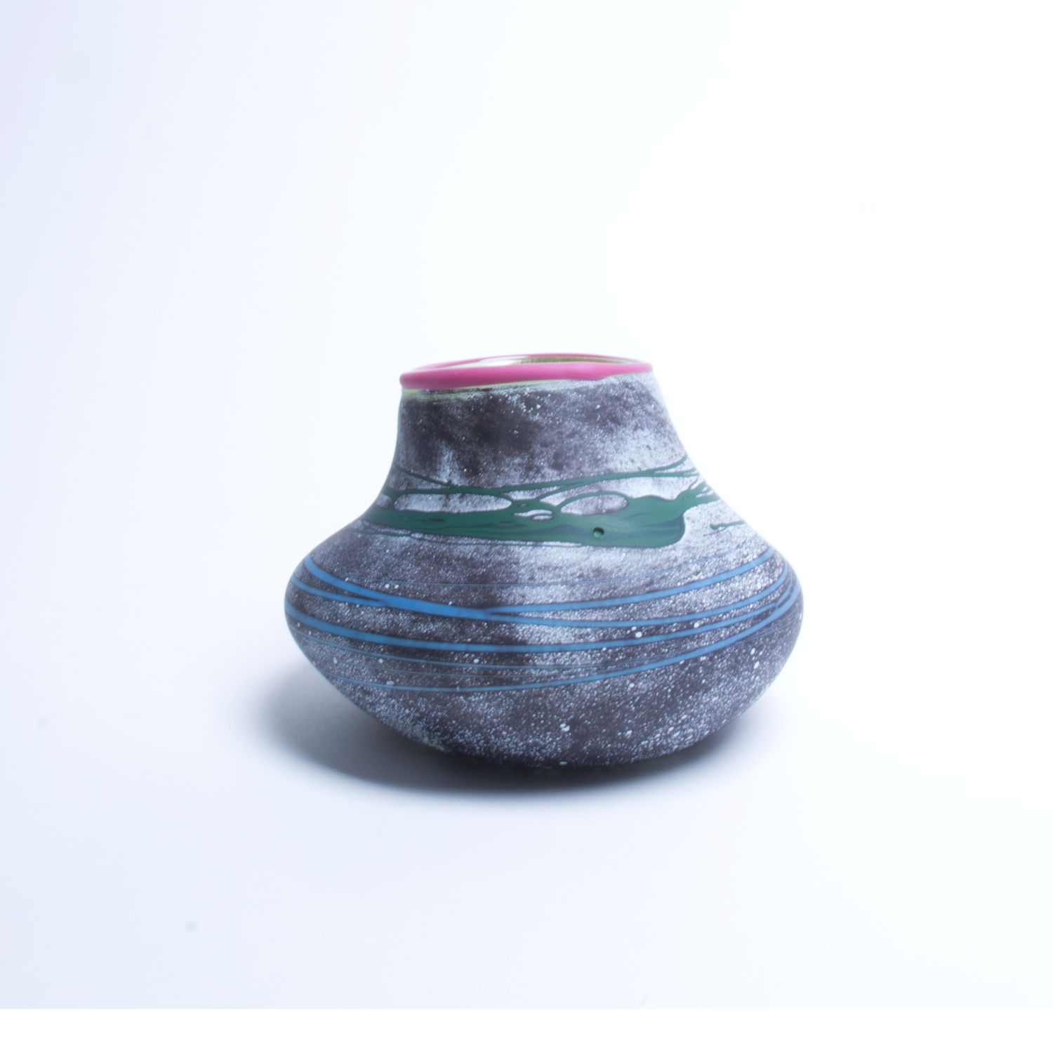 Nadira Narine: Pink Green Woven Basket Product Image 1 of 4