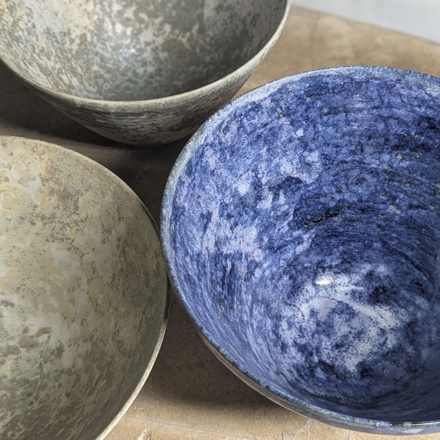 Makiko Hicher: Large Bowl – Blue or Green (Each sold separately) Product Image 3 of 3