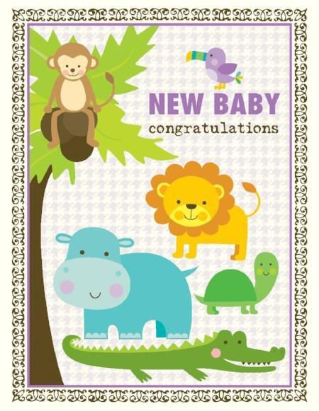 Yellow Bird Paper Greetings- Rain Forest Baby Product Image 1 of 1