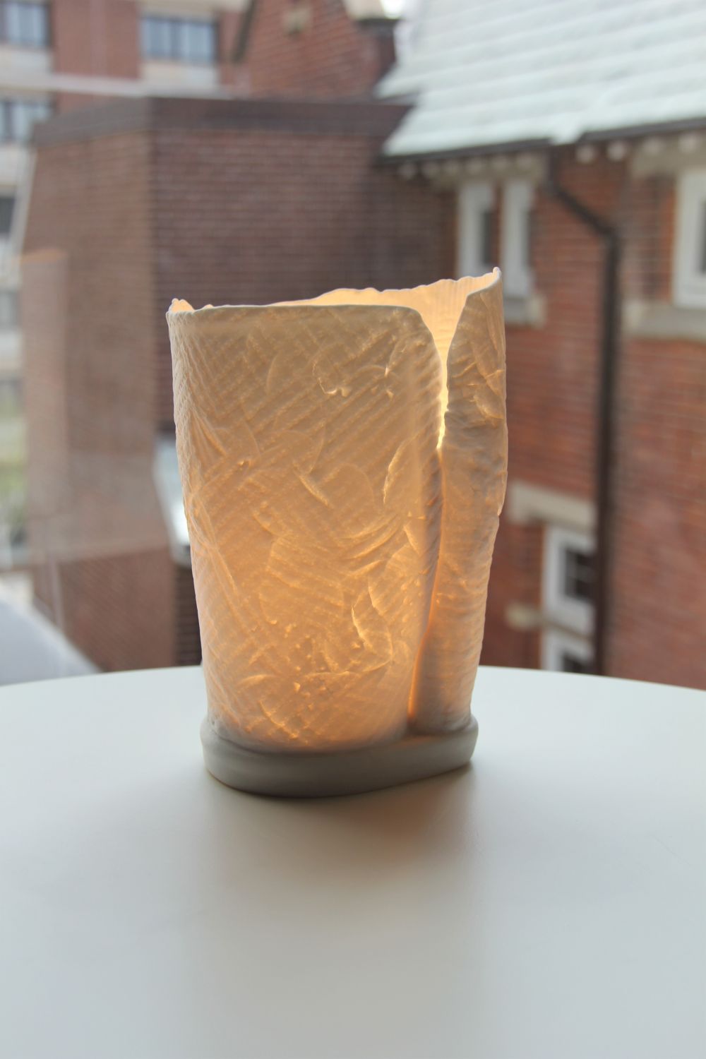 Silvana Michetti: Medium Porcelain Lamp titled “Solace 2” Product Image 3 of 5
