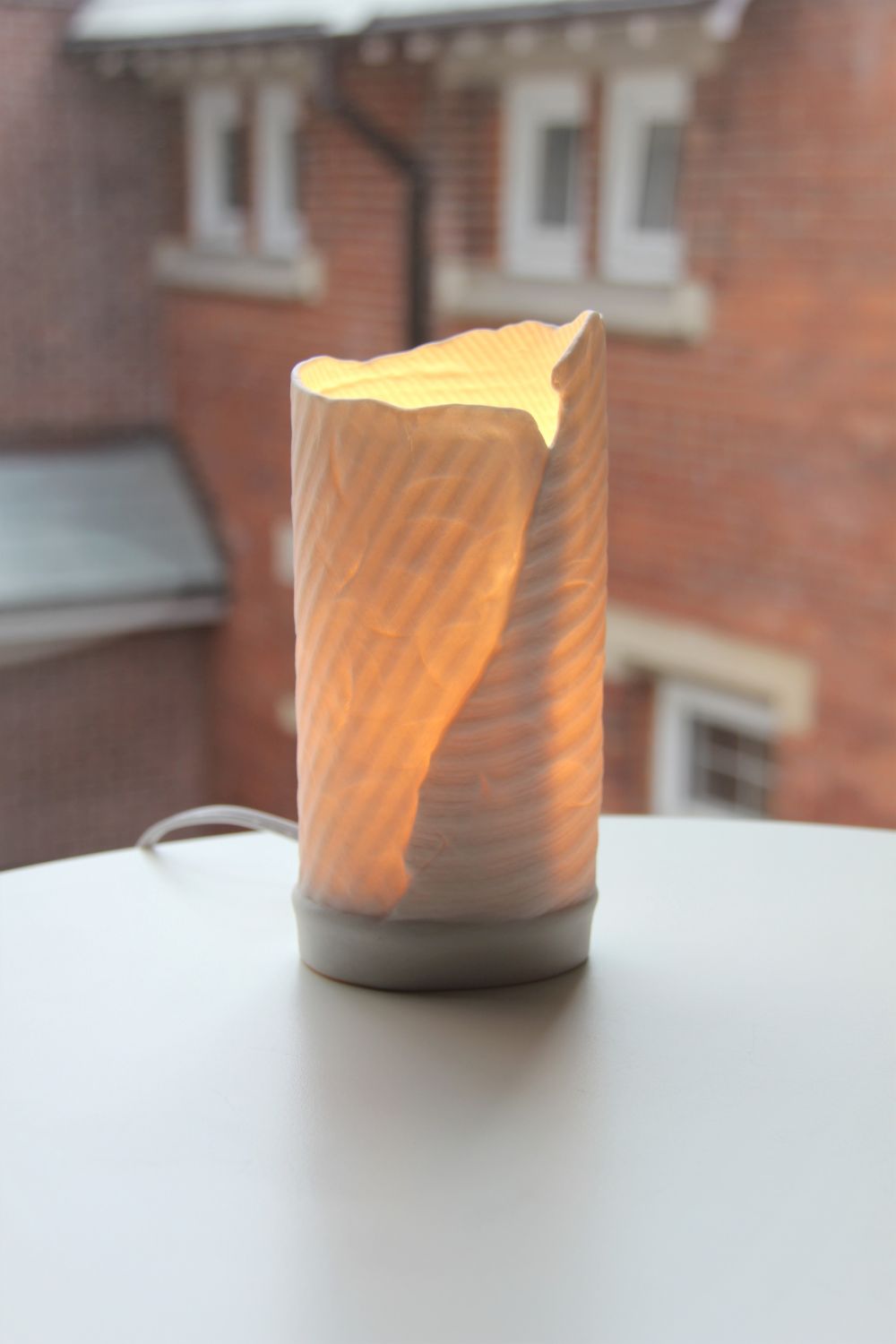 Silvana Michetti: Small Porcelain Lamp titled “Solace 4” Product Image 3 of 5