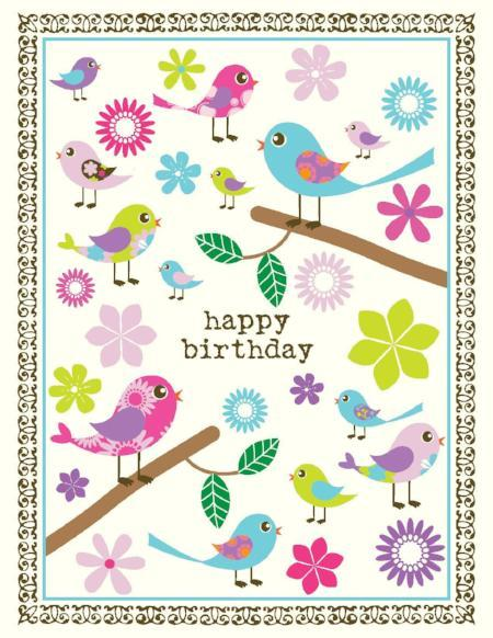 Yellow Bird Paper Greetings: Tweet Birds Birthday Product Image 1 of 1