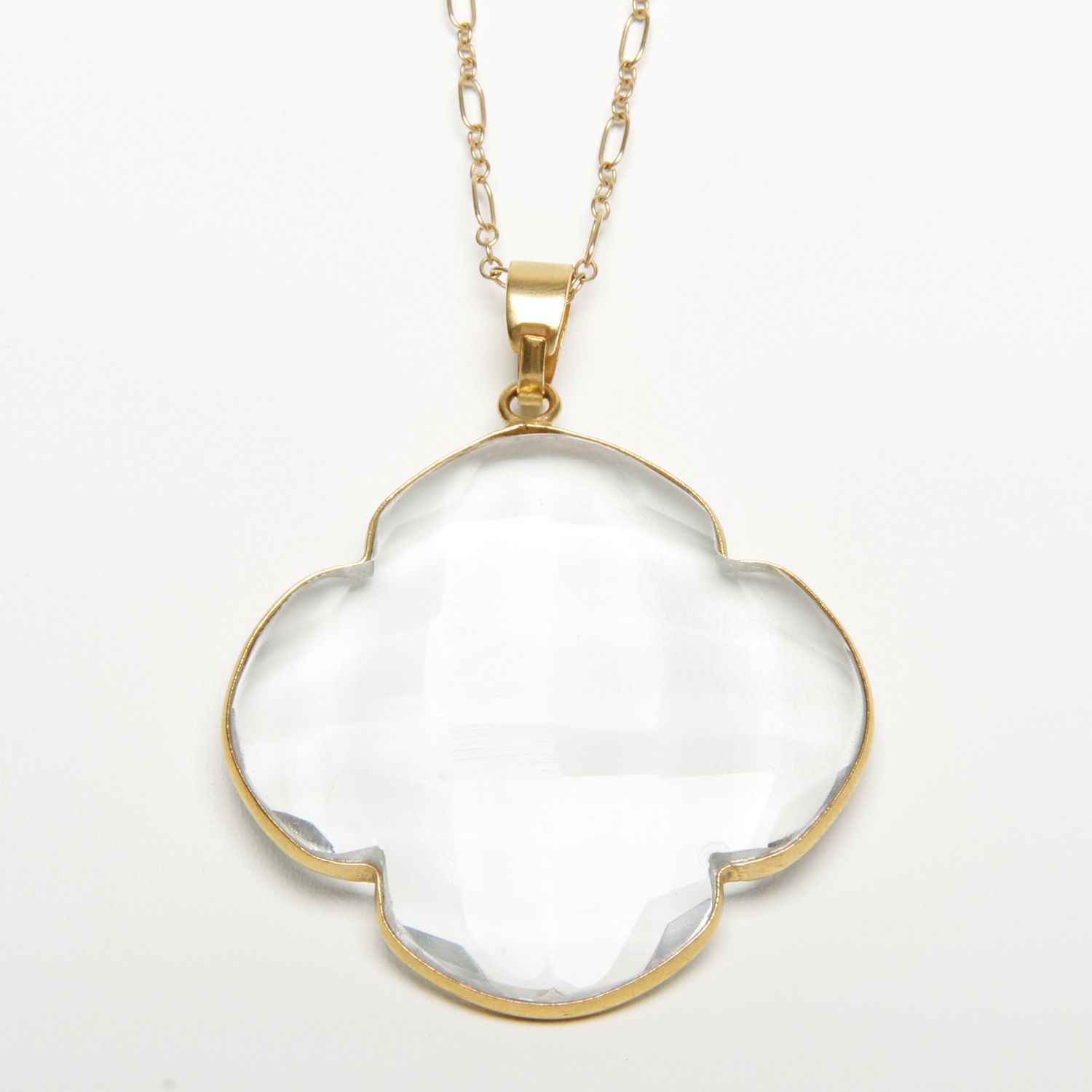 Valentine Rouge Jewellery: Clear Clover Necklace Product Image 2 of 2
