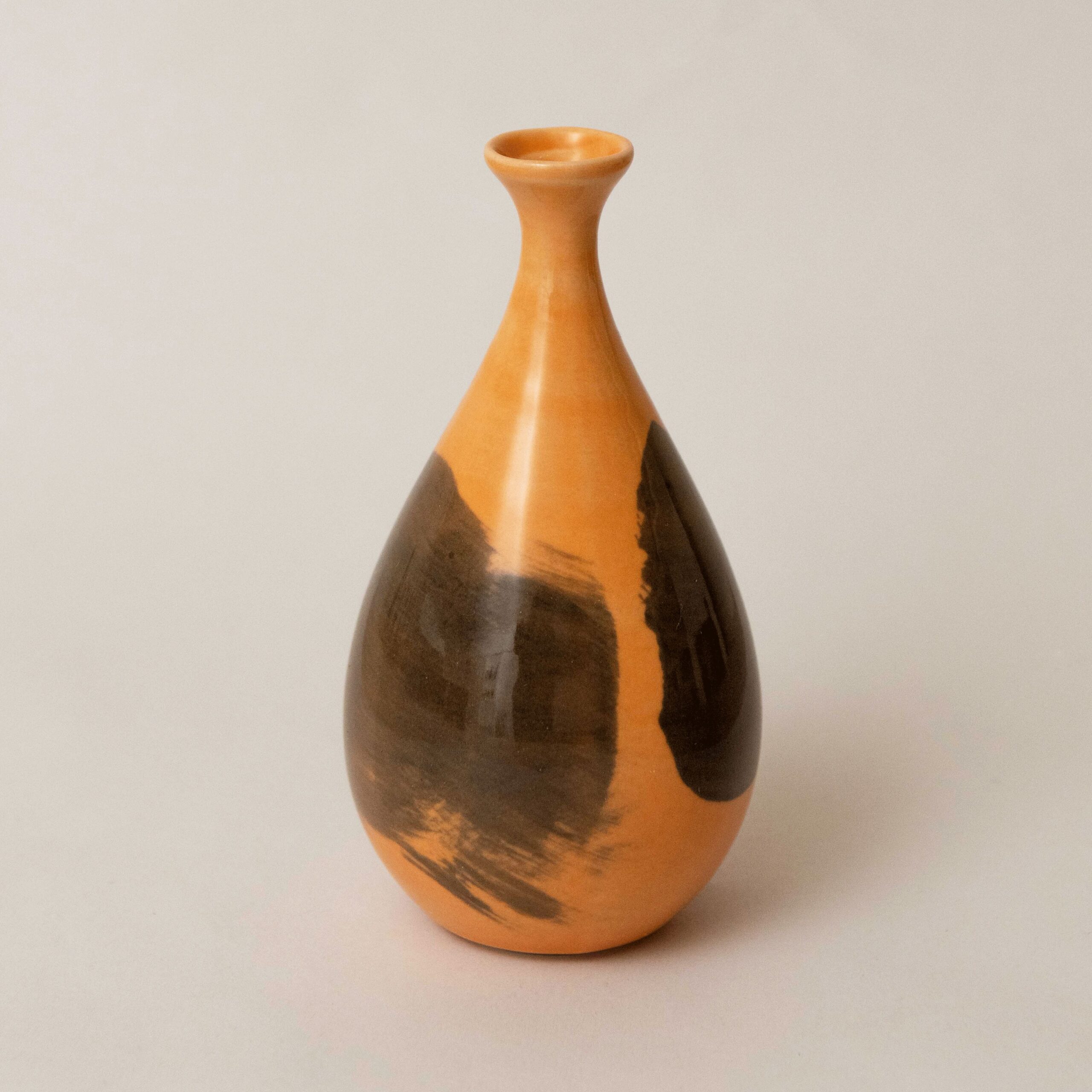 Studio Saboo: Small Brushed Vase in Orange Product Image 1 of 1