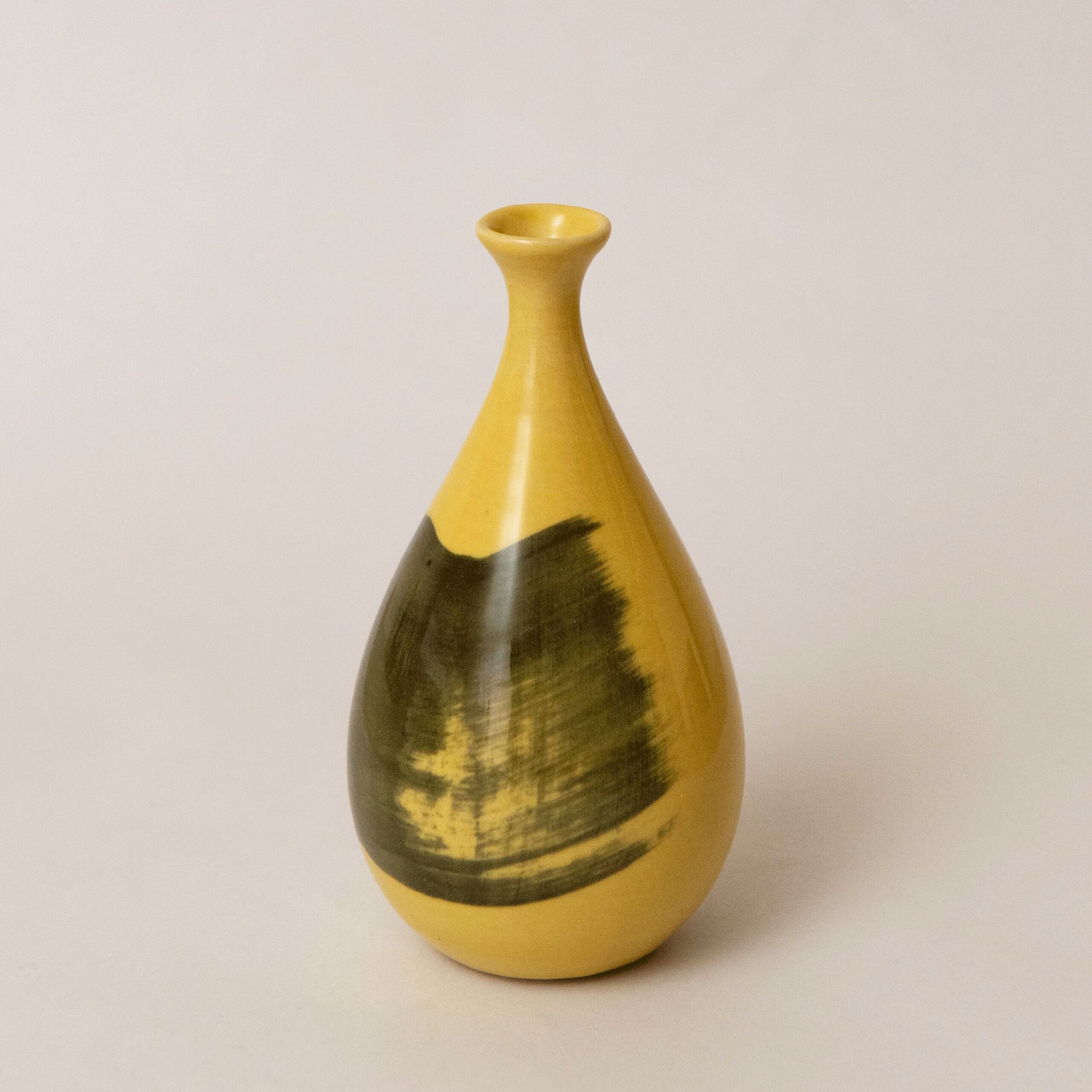 Studio Saboo: Small Brushed Vase in Yellow Product Image 1 of 1