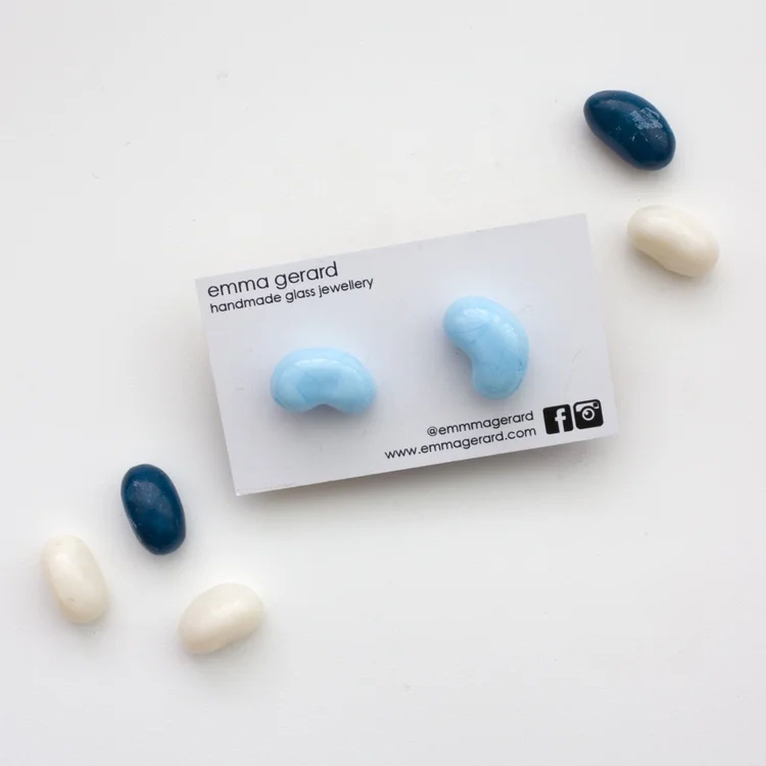 Emma Gerard: Jellybean Earrings – sky blue Product Image 2 of 2