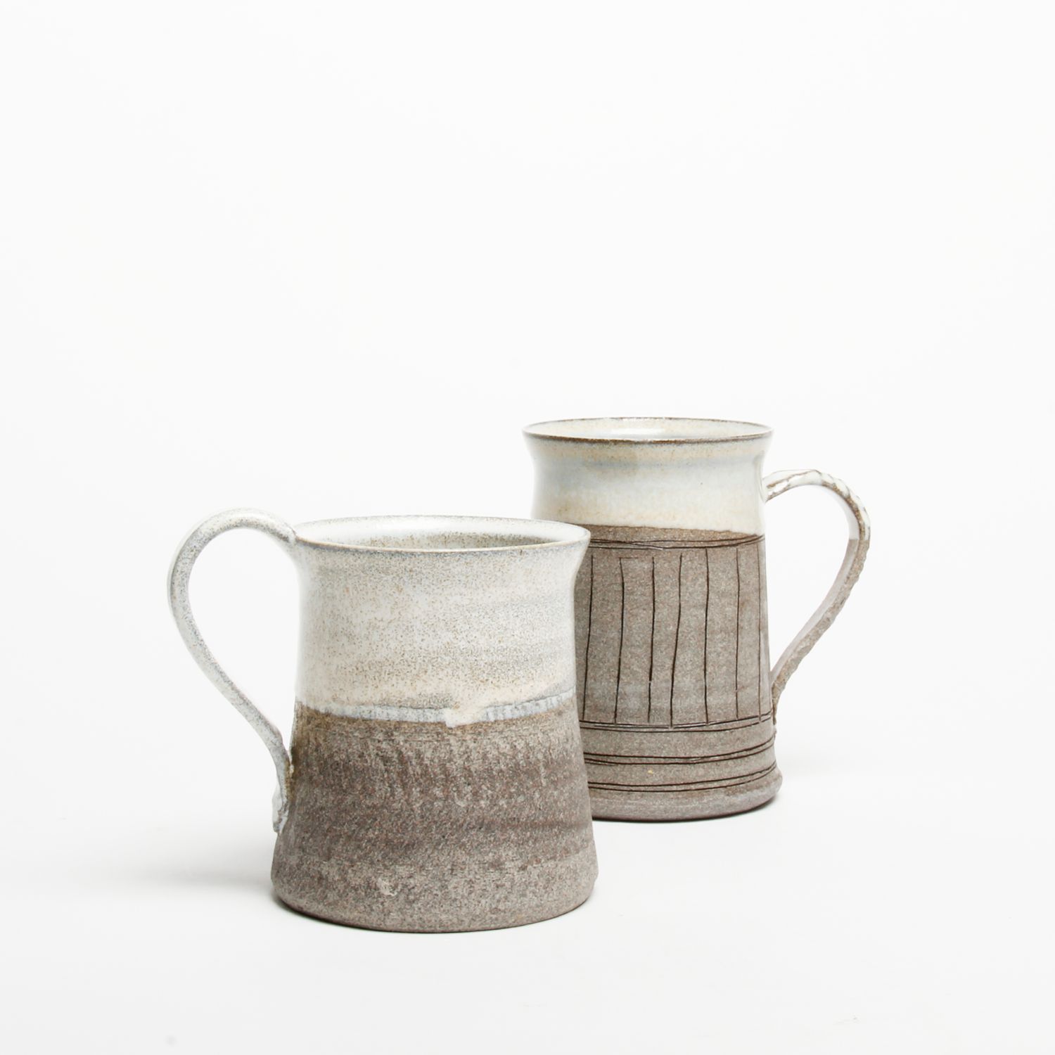Catharina Goldnau: Medium Grey Clay Mug with Chattered Décor Product Image 2 of 2