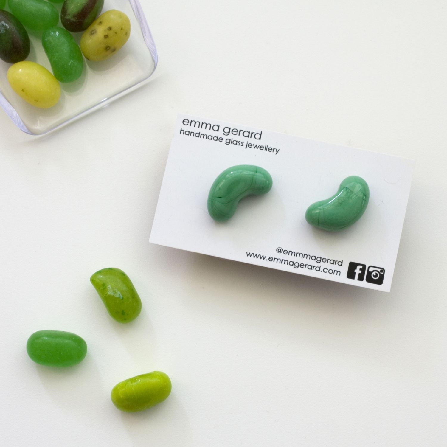 Emma Gerard: Jellybean Earrings – green Product Image 1 of 1