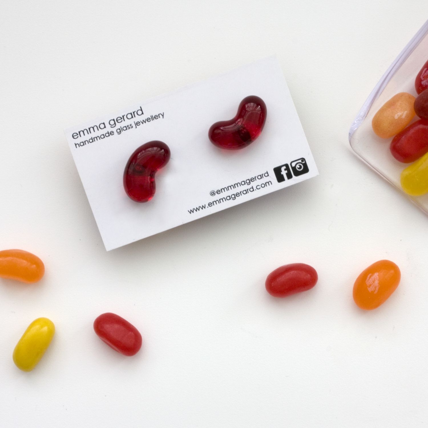Emma Gerard: Jellybean Earring- red Product Image 1 of 1