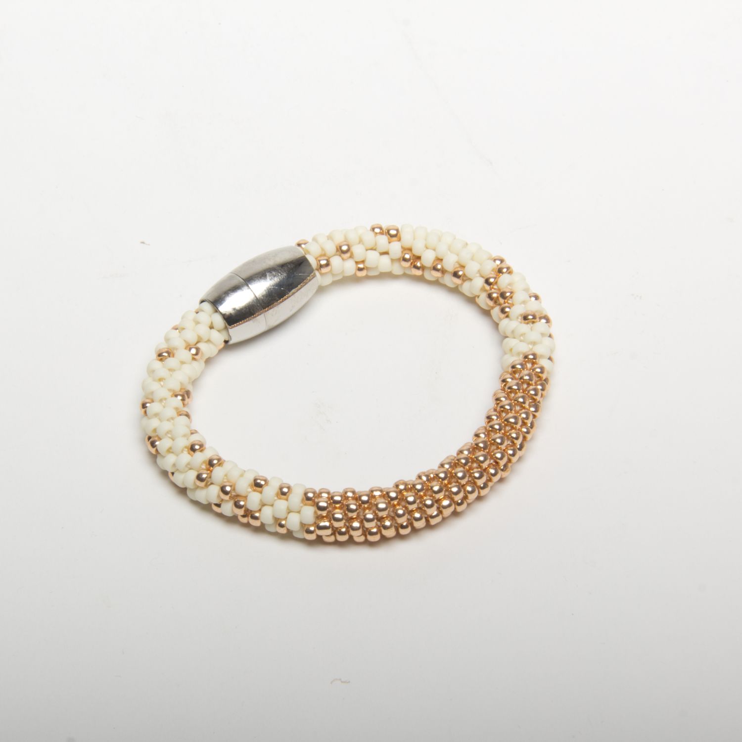 Jill Cribbin: Stardust Bracelet in Cream with Rose Gold Product Image 2 of 2
