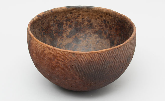 Red clay bowl