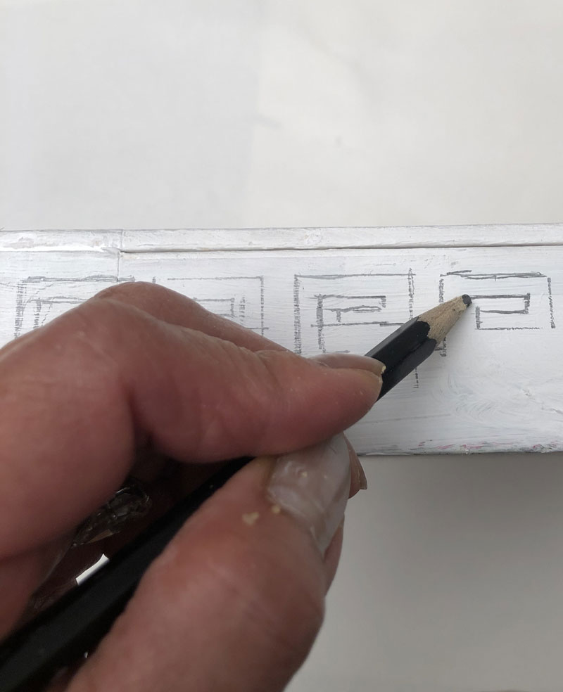 Hand drawing a geometric pattern