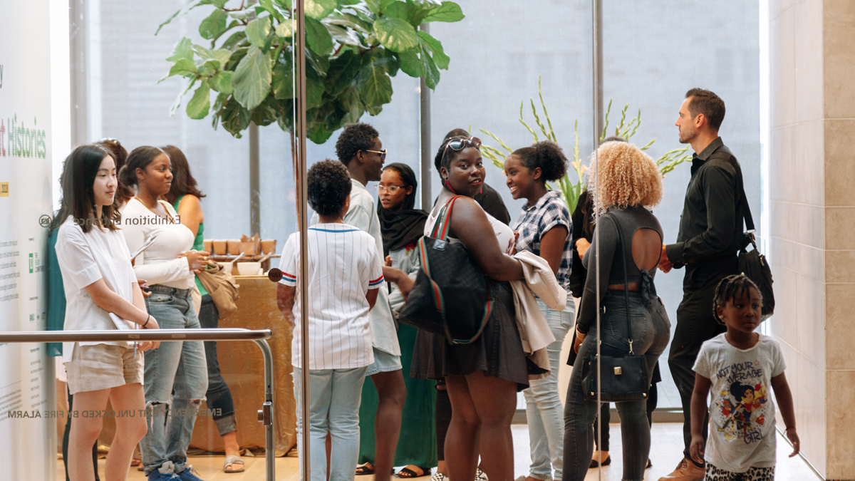 Visitors at a Community Arts Space event in 2018