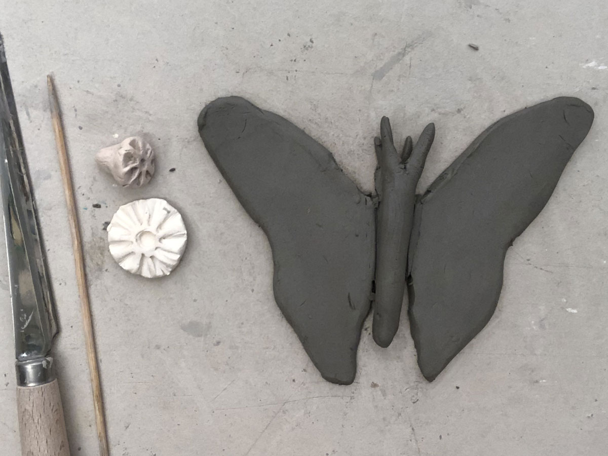 Clay butterfly