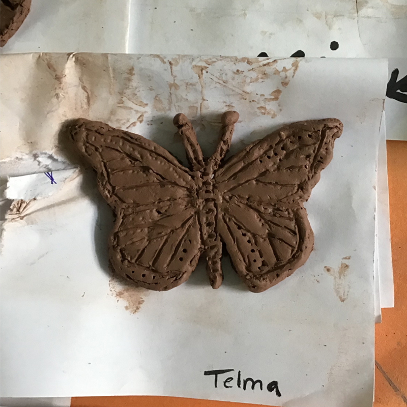 Clay butterfly