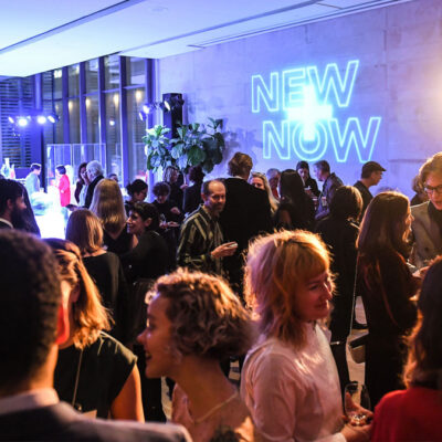 Guests at a fundraising gala in the Gardiner Museum's Terrace Room