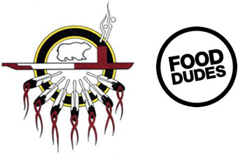 Anishnawbe Health Toronto logo and Food Dudes logo