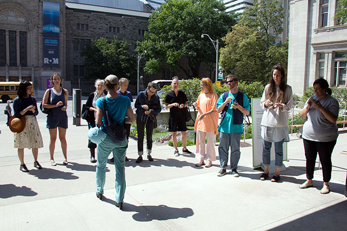 Public participation in Sonic Meditations public rehearsal