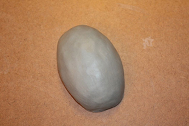Egg-shaped clay ball