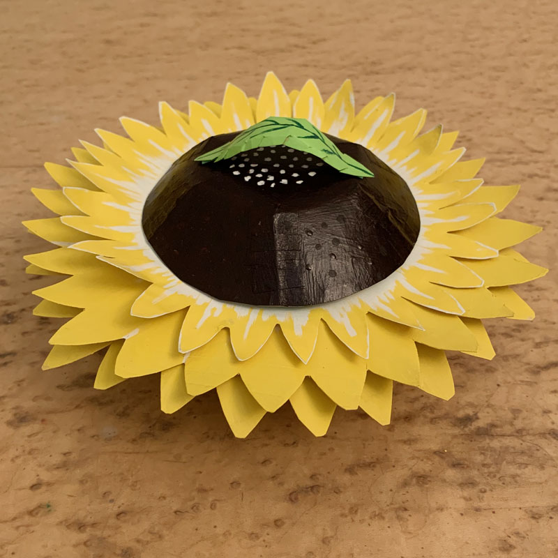 Paper sunflower box
