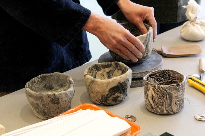 Takahiro KONDO at work in the Community Clay Studio