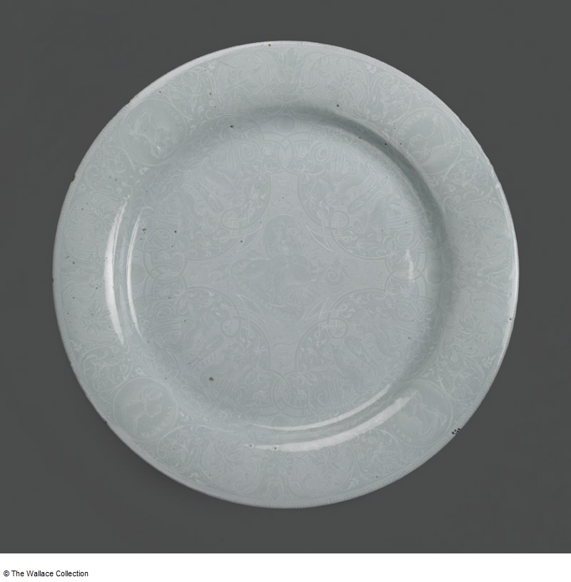 Dish, Workshop of Maestro Jacomo da Pesaro, 1542, Tin-glazed earthenware, painted, The Wallace Collection