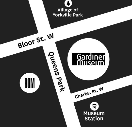 Map to Gardiner Museum